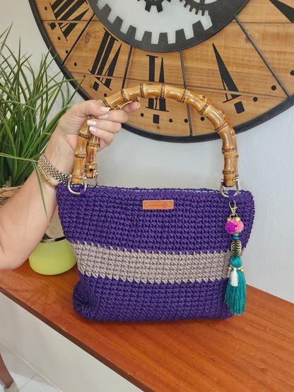 Mauve/Grey Tote Bag