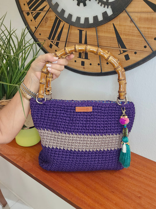 Mauve/Grey Tote Bag