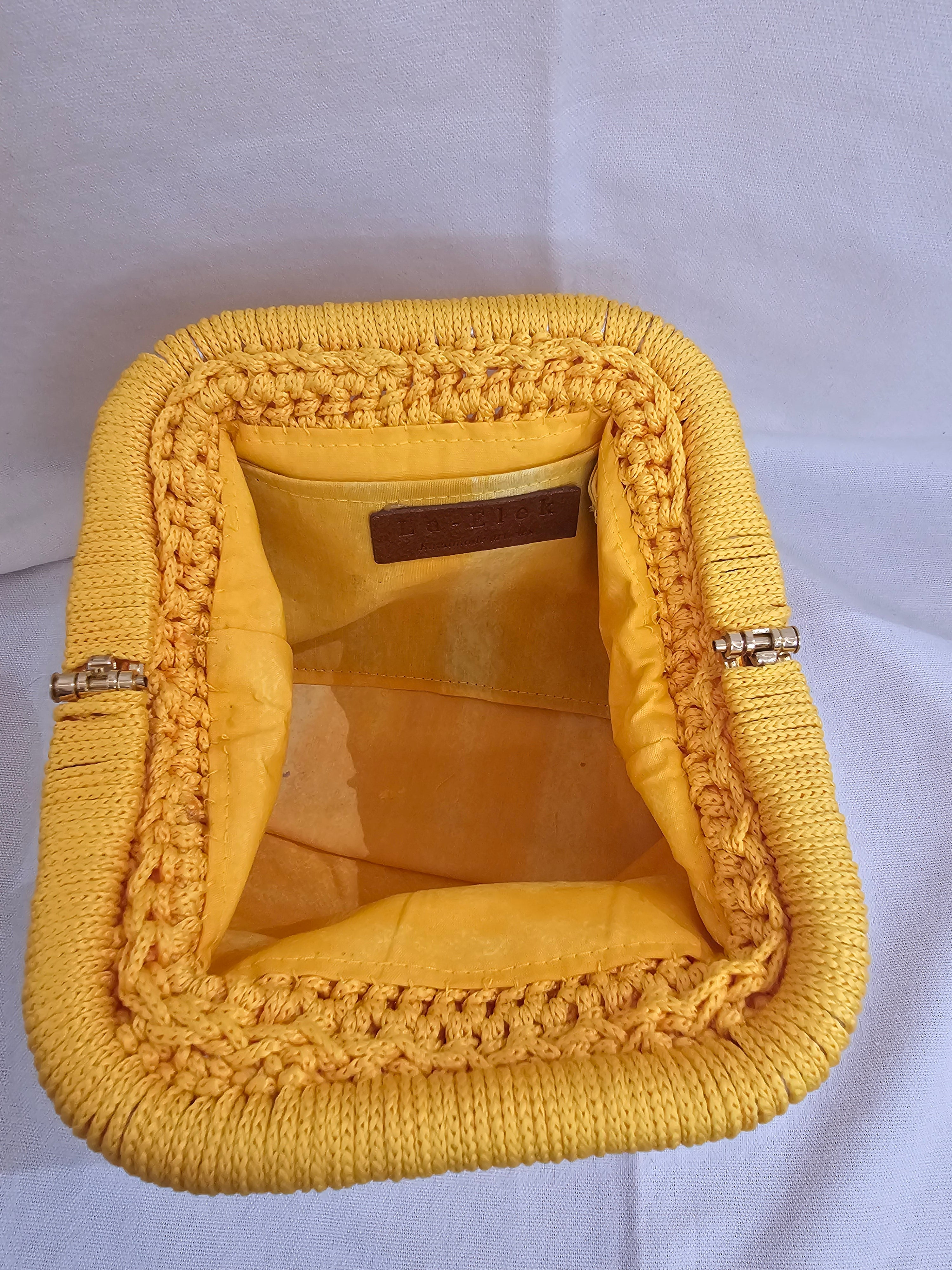 Yellow Snap clutch
