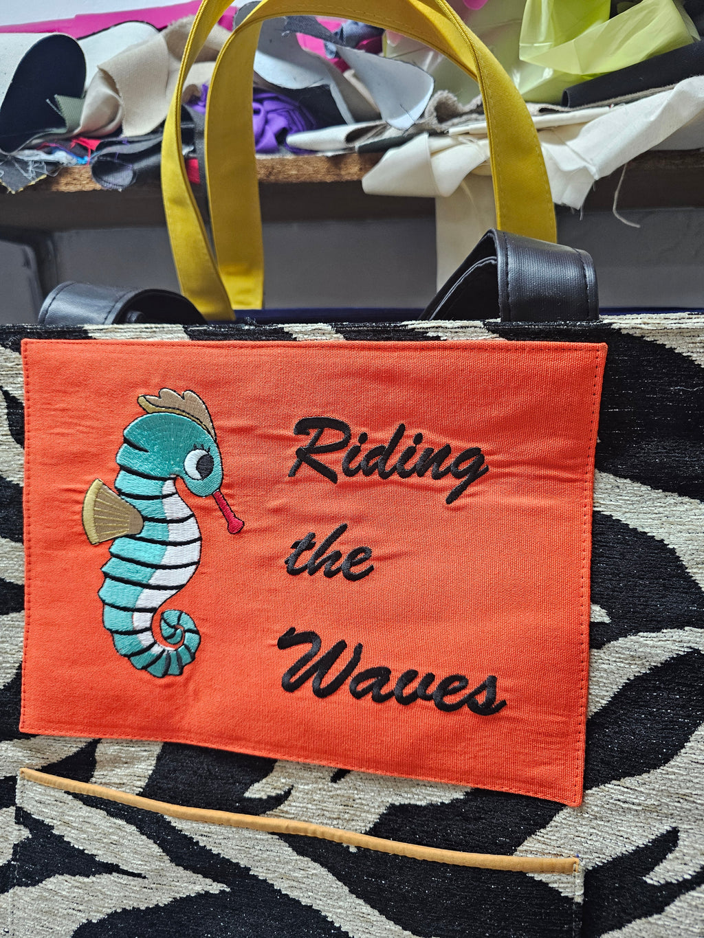 Large Zebra Beach Bag