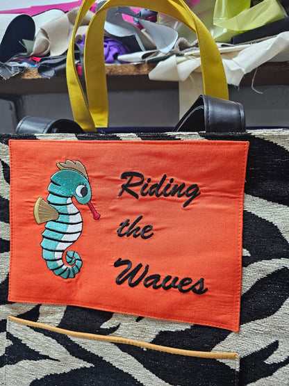 Large Zebra Beach Bag