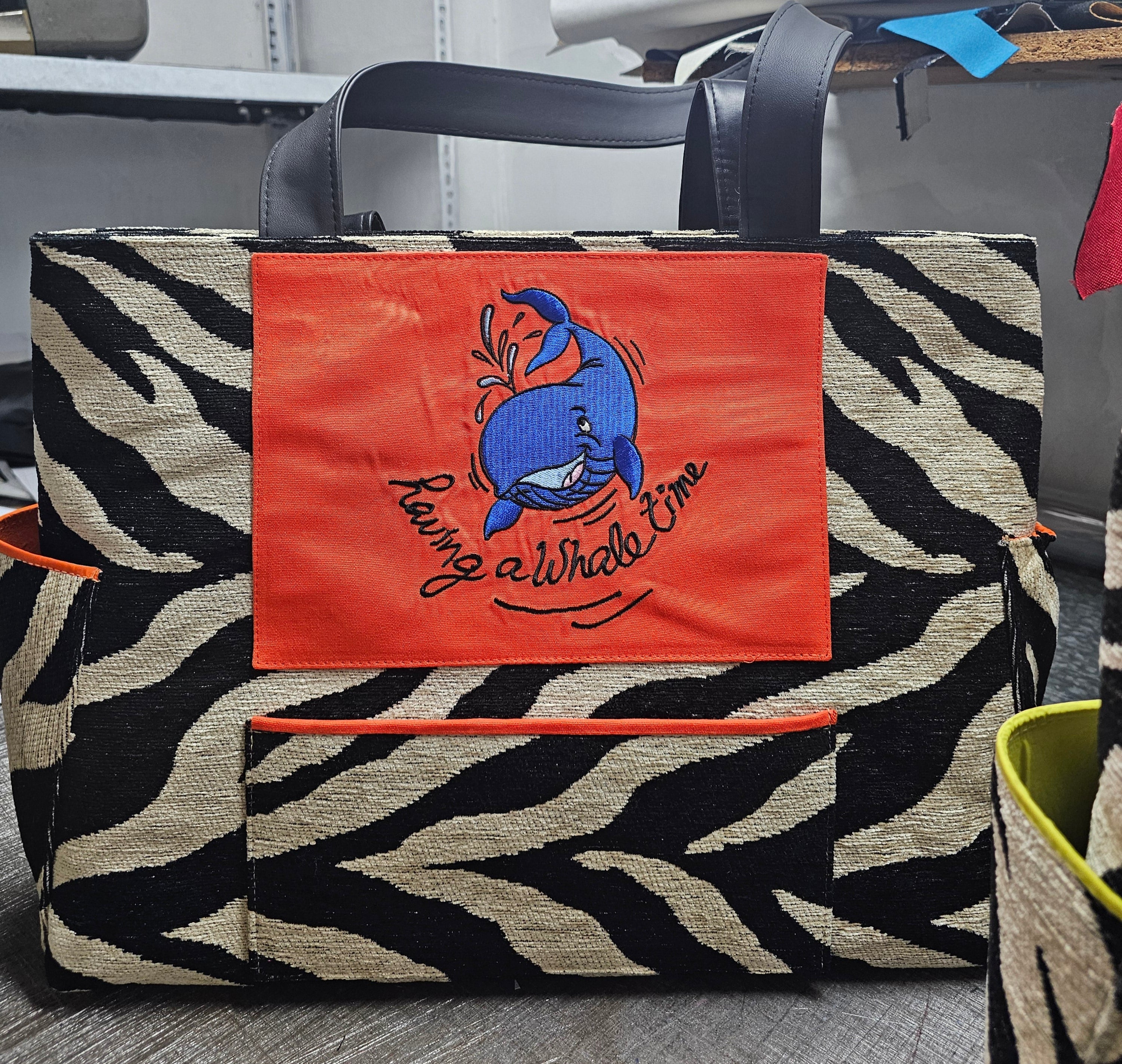 Large Zebra Beach Bag