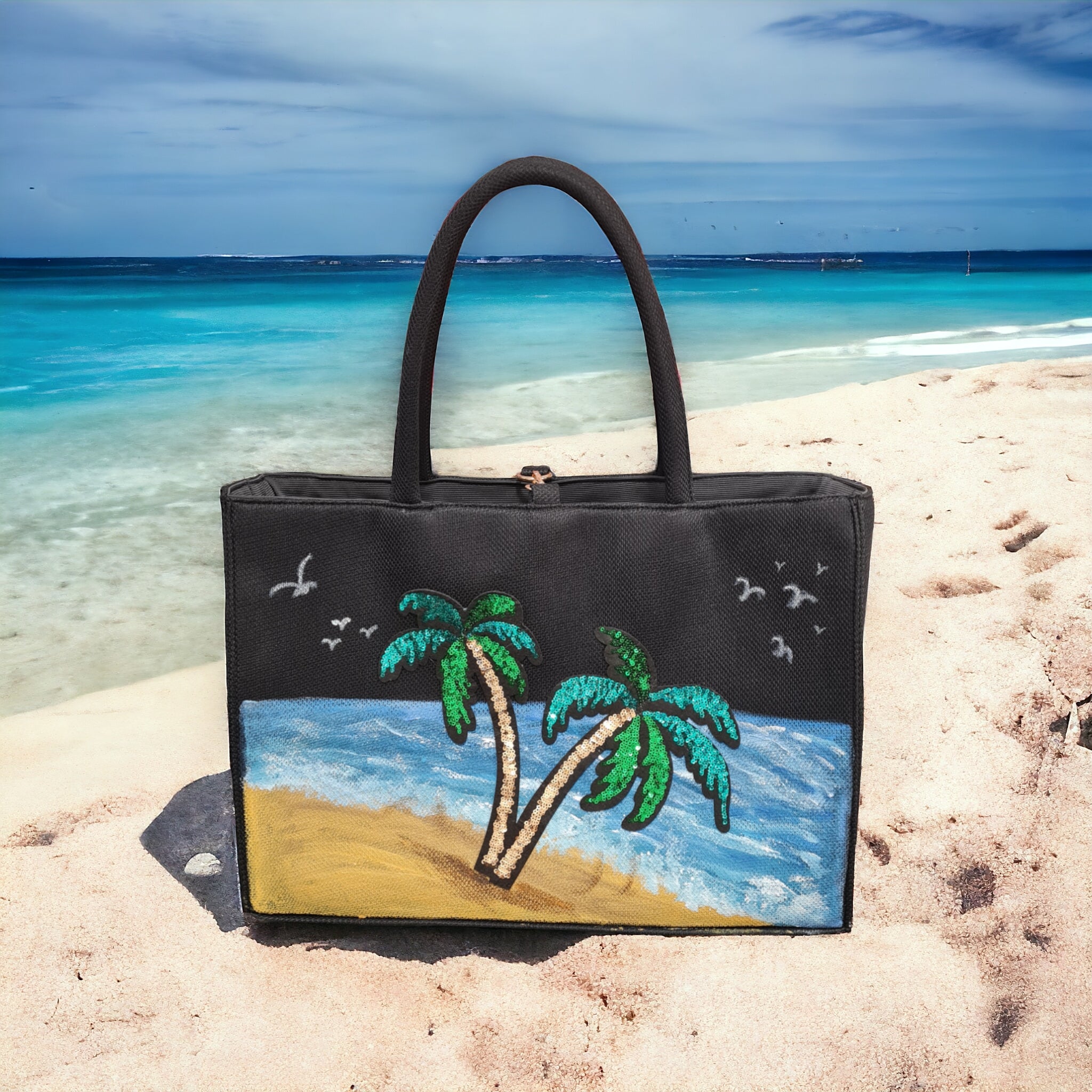 Mixed Media Beach Bag